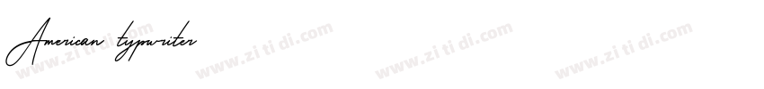 American typwriter字体转换